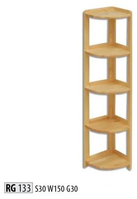 Produktbild von Eckregal Bücherregal Wohnzimmer Wand Regal Echtes Holz Regale Eckregale Büro