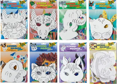 Immagine prodotto di Folia 23204 Maschera per bambini bianca 6 pezzi(T)