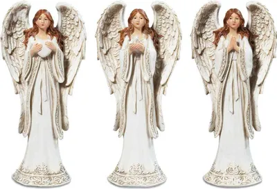 Produktbild von 3er Set Deko Figuren andächtig stehende Engel