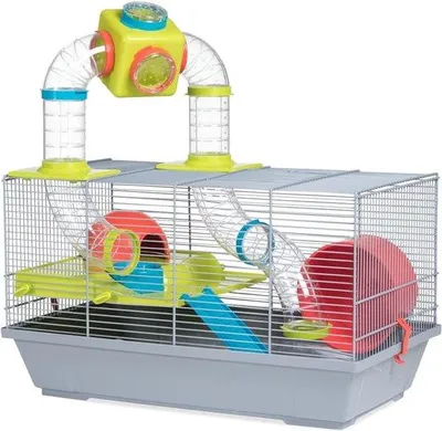 Productafbeelding van Famanu hamsterkooi met speelgoed - Hamsterhuis - Kooi voor knaagdieren