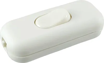 Immagine prodotto di Interruttore a cavo bianco, 3 poli (2), 6 A, adatto per LED, con protezioni di trazione