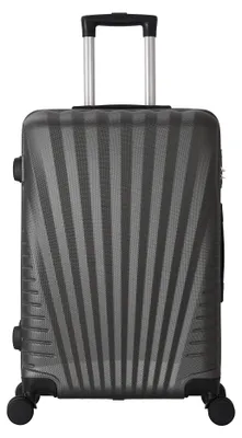 Image de Valise grande taille 75 cm rigide ABS 4 roues 360° – Elegance – Trolley ADC – Gris foncé