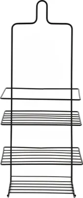 Obrázek produktu pro Koupelnová police z kovu CARL BLACK, 3 police, 18,5 x 10 x 47,5 cm, černá, 1 ks