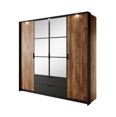 Produktbild von Schlafzimmer Komplett-Set Nova Schlafzimmerprogramm, Schlafzimmermöbe,bestehend aus Bett mit Liegefläche 160x200 cm,Nachttische,Schrank,Kommode 13 (Schrank 220 cm)
