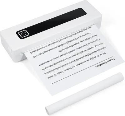 Zdjęcie produktu dla Drukarka formatu A4, druk termiczny, drukarka fotograficzna, bezprzewodowe połączenie Bluetooth, obsługuje rolki papieru termicznego o szerokości 210 mm/112 mm (4")/80 mm (3")/57 mm (2")