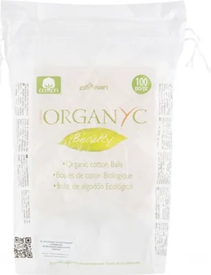 Obrázek produktu pro Odličovací vatové kuličky z biobavlny Organyc - 100 ks