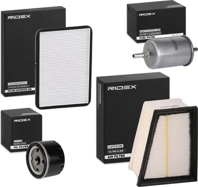 Produktbild von RIDEX Filterset Inspektionspaket Filtersatz für RENAULT MEGANE I (BA0/1) MEGANE I Cabriolet (EA0/1) MEGANE I Grandtour (KA0/1) MEGANE I Classic
