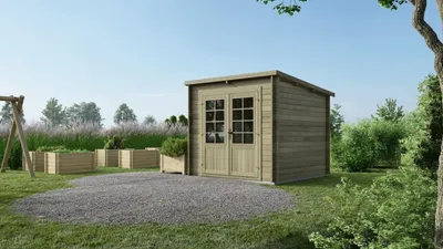 Immagine prodotto di Casetta da giardino in legno - 6.25m2 - 2.5x2.5m - impregnata - 28mm - colore: verde
