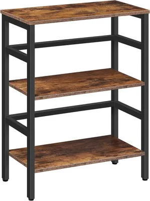 Produktbild von HOOBRO Leiterregal 3 Ebenen Vintagebraun/Schwarz 60x30x81cm