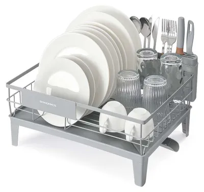 Produktbild von Abtropfgestell – Küchenorganisator – Stahl und PP – 31 x 42 x 18,5 cm – Grau