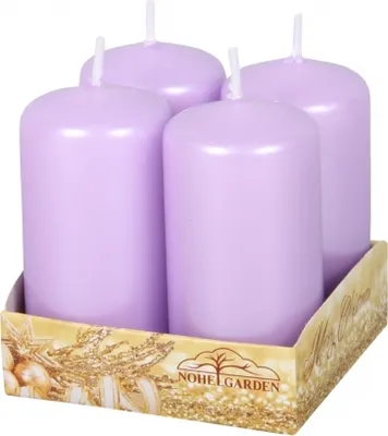 Image de Bougie de l'Avent perle d4x8cm 4pcs