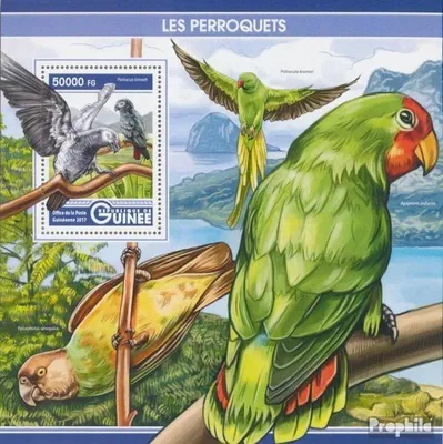 Produktbild von Briefmarken Guinea 2017 Mi Block 2756 (kompl. Ausgabe) postfrisch Papageien