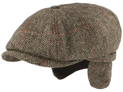 Image de Casquette à visière en laine à 8 pans avec protège-oreilles de la marque Hut-Breiter, noire, taille 61
