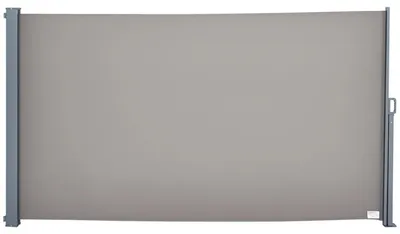 Image de Auvent latéral et store - Protection contre le vent et la vue - Imperméable - Protection UV - Dimensions : 3 x 1,6 m - Aluminium et polyester