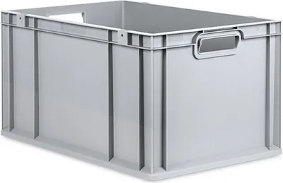 Produktbild von Eurobox NextGen Economy | Griffe offen | HxBxT 32x40x60cm | 65 Liter | Eurobehälter, Transportbox, Transportbehälter, Stapelbehälter