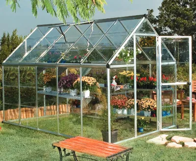 Image de Serre de jardin 5.6m² argent - Palram - 701627 - harmony