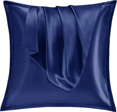 Produktbild von Satin Kissenbezug 80x80 2er Set Navy für Curly Haar