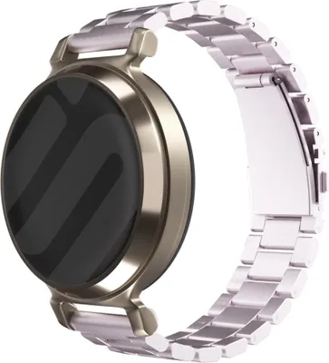 Produktbild von Strap-it Steel link strap 14mm - Pinkes Metallarmband für die Garmin Lily 2 (nicht die erste Version)