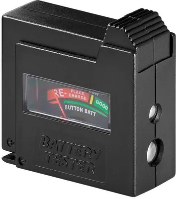 Produktbild von Goobay 54020 Tester batérií čierny - pre štandardné články a všetky bežné gombíkové články