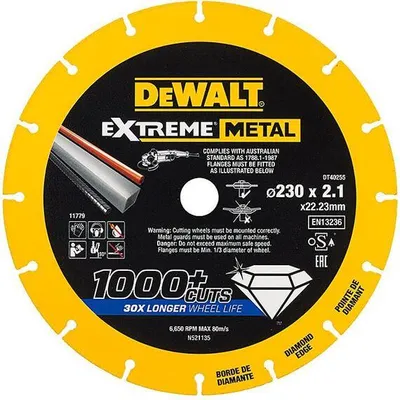 Immagine prodotto di DeWalt DT40253 disco diamantato per metalli 150*22,2*1,3mm EXTREMEMETAL