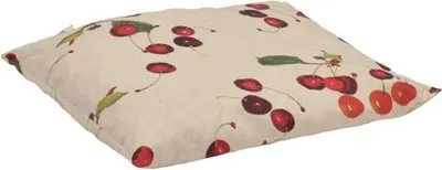 Image de Coussin chauffant aux noyaux de cerise Classico - 25 x 27cm - Ecru avec motif cerise