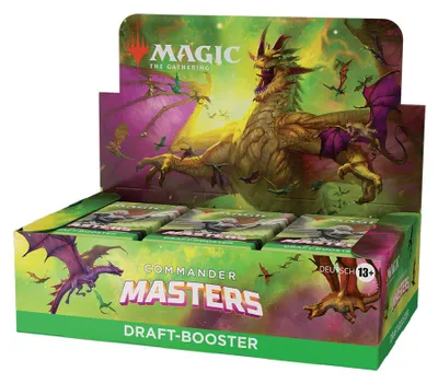 Produktbild von Wizards of the Coast Magic the Gathering Commander Masters Draft-Booster Display (24) englisch