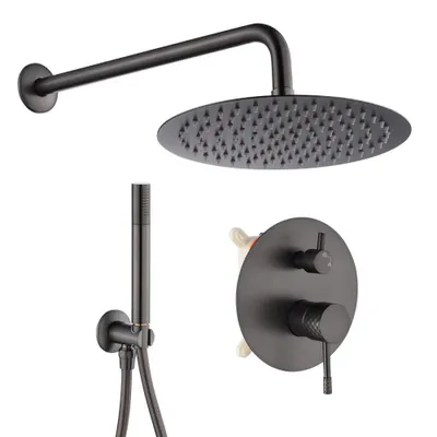 Produktbild von WEBO Thermostatische Inbau-Regendusche „Valencia“ – Komplettset mit Kopf- & Handbrause