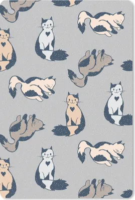 Produktbild von MuchoWow® Mauspad Mousepad Muster - Katze - Herz - Jungen - Mädchen - Kinder - Kind 40x60 cm - Mousepads - Maus Mat - Pad - Mausunterlage - Schreibtisch Accesoire