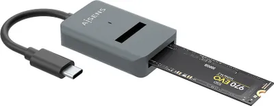 Produktbild von AISENS ASUC-M2D012-GR, SSD-Gehäuse, M.2, SATA, 10 Gbit/s, Grau
