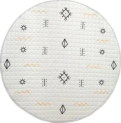 Produktbild von Hakuna Matte Gesteppte Krabbeldecke für Baby 150 cm – Extra Dicke 1,5 cm und Weiche Krabbelmatte in Schönem Unisex Design – Baby Spielmatte mit Rutsch