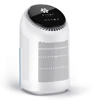 Obrázek produktu pro Odvlhčovač a čistič vzduchu 2 v 1, objem nádržky 700 ml, HEPA filtr, 3 stupně, časovač, velmi tichý provoz, nastavitelný, automatické vypnutí, vhodný pro domácnost i kancelář