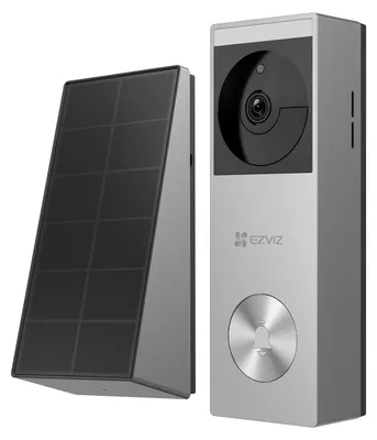 Zdjęcie produktu dla Dzwonek do drzwi z kamerą - Bezprzewodowy - Panel słoneczny - 2K - Pamięć 32 GB - Wykrywanie osób