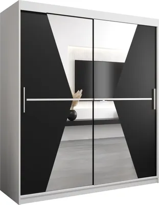 Produktbild von Kleiderschrank, Schiebetürenschrank Schlafzimmer, Schrank mit Spiegel MAROKO 180 cm