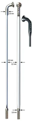Produktbild von Sapim Aero Speiche CX-Ray Aero Blade Speiche CX-Ray Edelstahl 2x260mm Sil.
