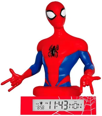 Obrázok produktu pre Lampka 3D z budzikiem Marvel Spiderman - Premium KIDS LICENSING