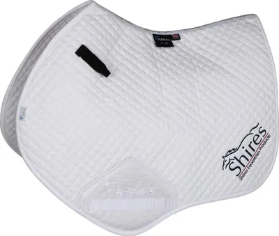 Productafbeelding van Shires - Sprung-schabrak "ARMA", logo ER1585 (17 cm - 18 cm) (wit)