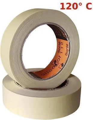 Produktbild von Profi Feinkrepp Klebeband 30mm x 50m – Ideal für Maler, Lackierer und Handwerker – Reißfest & Hitzebeständig bis 120°C – 30 Rollen Cremeweiß