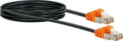 Produktbild von Schwaiger CKO7020 531, 2 m, Cat7, S/FTP (S-STP), RJ-45, RJ-45, Schwarz, Orange