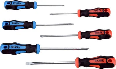 Zdjęcie produktu dla zestaw wkrętaków 6szt, 3x(-), 3x(PH), CrV