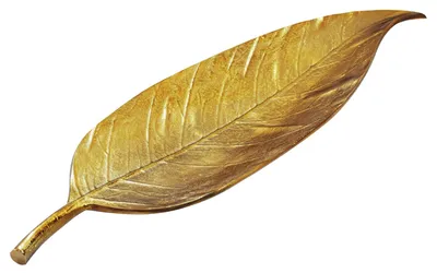 Immagine prodotto di Elzusha - Ciotola decorativa a forma di foglia, 61 cm, alluminio dorato