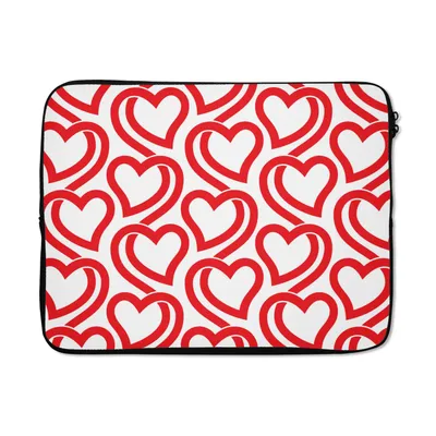 Produktbild von MuchoWow® Laptop Hülle 15 Zoll Linienkunst - Valentinstag - Romantisches Geschenk Laptoptasche - Laptoptasche - Sleeve - Rundum-Schutz