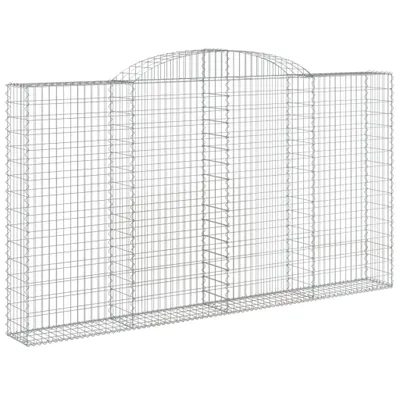 Produktbild von vidaXL Gabione mit Hochbogen 300x30x160/180 cm Verzinktes Eisen