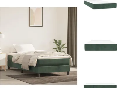 Produktbild von vidaXL Taschenfederkernmatratze Dunkelgrün 100x200x20 cm Samt -  Matratzen