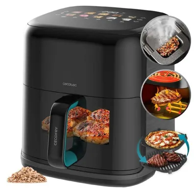 Obrázek produktu pro Cecotec Cecofry&Grill Smokin'Prime 6500, Horkovzdušná fritéza, 6,5 l, 40 °C, 200 °C, Samostarný, Černá