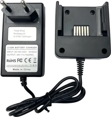Produktbild von Trade-Shop 36V Li-Ion Akku-Ladegerät inkl. Netzteil kompatibel mit Black & Decker LHT2436B LHT2240C CM1640 CM2040 CM2043C CM2045 74-440VP FS540VA