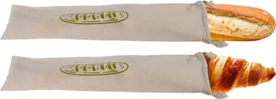Obrázek produktu pro balení 2 plátěných sáčků na chléb Eco-Reusable Bread Bags, které udržují chléb čerstvý