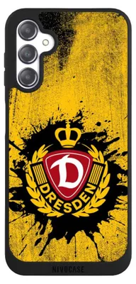 Produktbild von NIVOCASE Handyhülle für Samsung Galaxy A14 5G  Hülle NIVOpure Case Schwarz Fußball Offizielles Lizenzprodukt SG Dynamo Dresden
