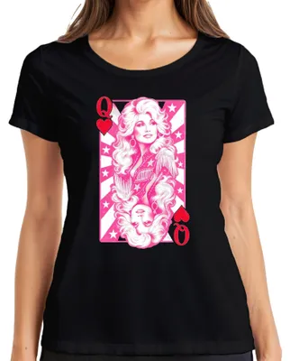 Zdjęcie produktu dla Dolly Parton, Królowa Country, Koszulka damska z nadrukiem, czarna, rozmiar 3XL