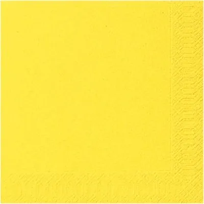 Image de Duni 104059 Servietten 3lagig Tissue Uni gelb, 33 x 33 cm, 20 Stück