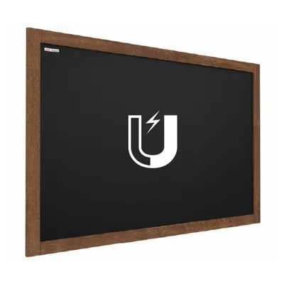 Zdjęcie produktu dla Tablica kredowa MAGNETYCZNA czarna 90x60 cm rama drewniana lakierowana